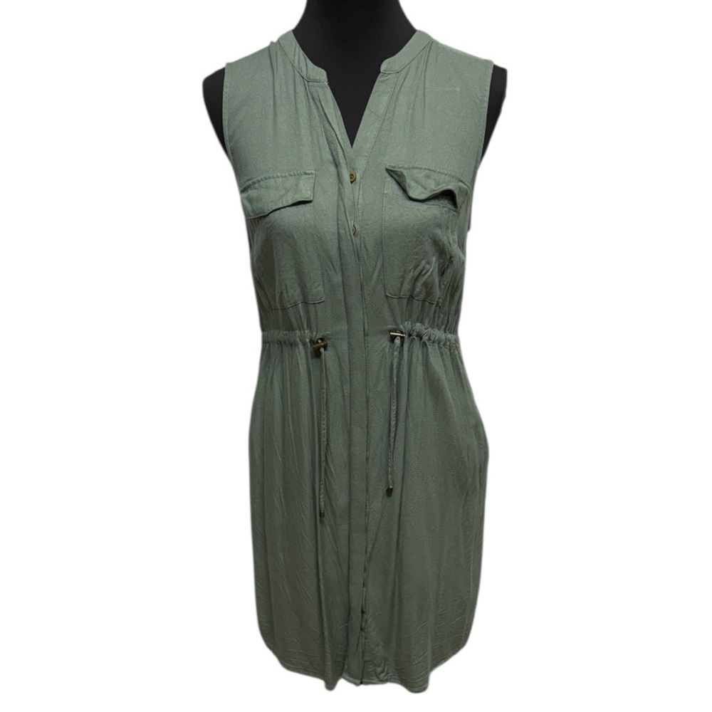 Maurices Sage Green Sleeveless Dress. Comfy Monochrome